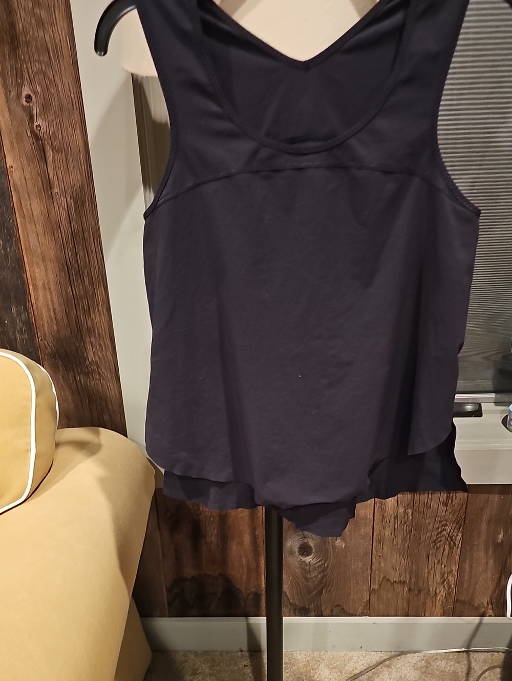 lululemon Blavk Layered Scoop-Back Tank